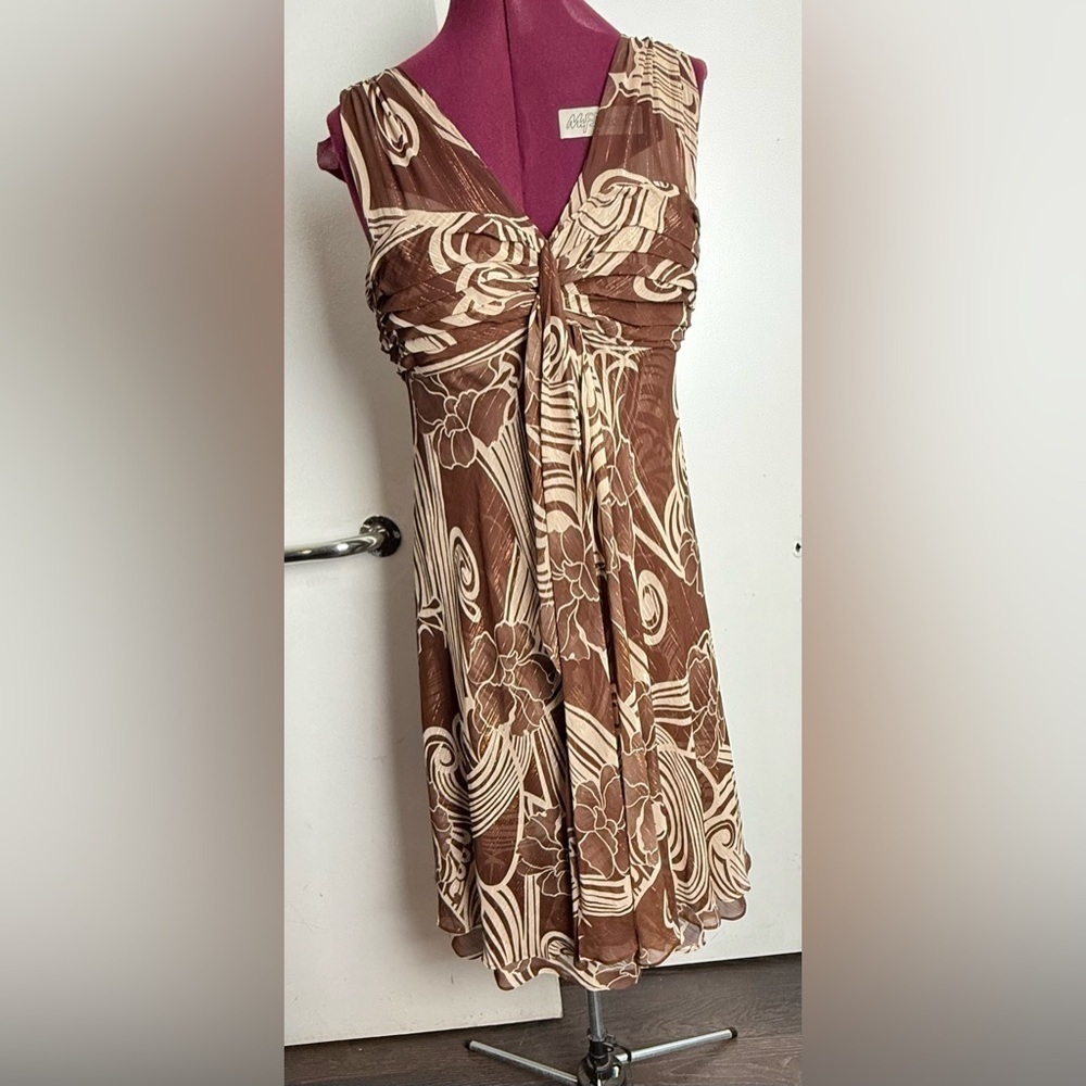 Brown Floral Women's Dress
